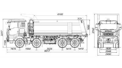 Самосвал SITRAK C7H 8×4 22 куб.м i=5,26