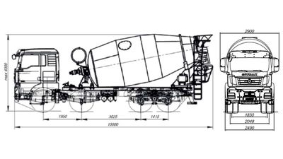 АБС SITRAK C7H 8×4 объем 12 куб.м