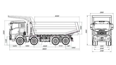 Самосвал SITRAK C7H 8×4 скальный 23 куб.м