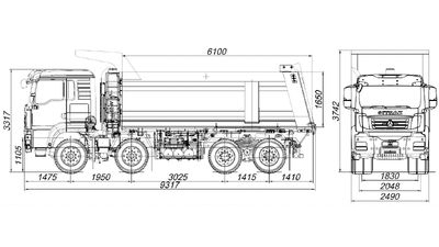 Самосвал SITRAK C7H 8×4 22 куб.м i=4,2