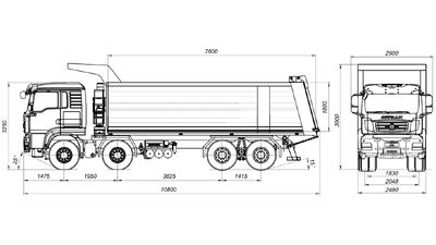 Самосвал SITRAK C7H 8×4 Углевоз 32 куб.м i=4,77