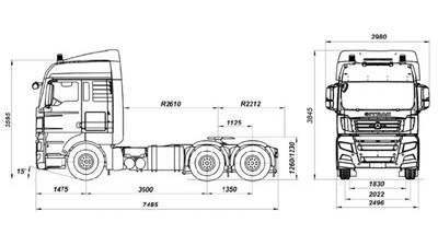 Тягач SITRAK C7H 6х4 ZZ4256V364HE ADR